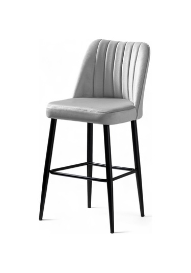 Ada Bar Sandalye - Babyface Krem - Metal Siyah Ayak Krem