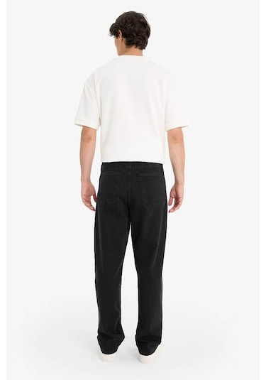 Defacto Baggy Fit Geniş Paça Siyah Erkek Jean Pantolon F2985ax/nm40 Siyah