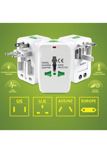 Çoklu Universal Priz Çevirici Adaptör