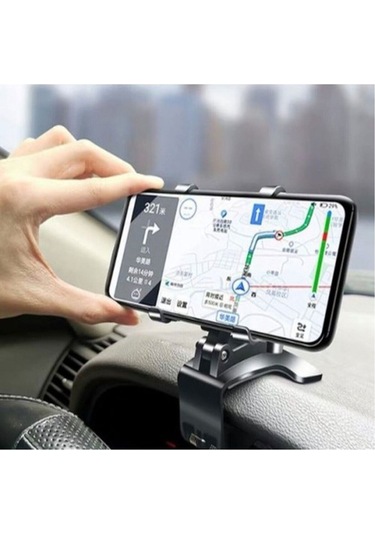 Araba Gösterge Üstüne Takılan Telefon Tutucu Torpido Dikiz Aynası Ve Güneşlik İçin Telefon Standı Ak