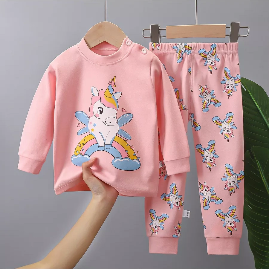 Bambooland Çocuk Pijama Takımı Pantolonlu Pamuk 172910168 Pembe
