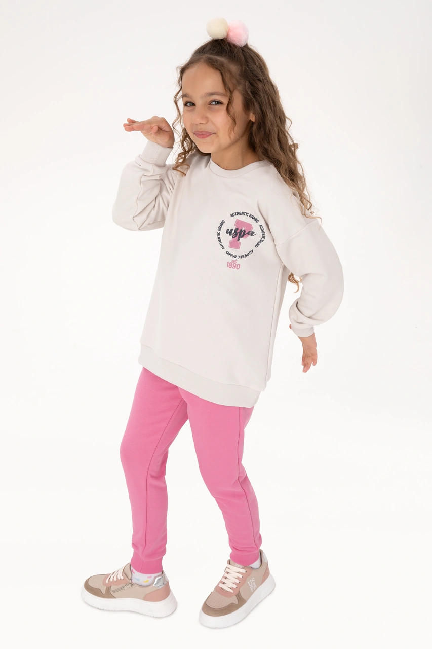 U.s. Polo Assn. Kız Çocuk Taş Pijama Takım 50318958-vr049 Tas