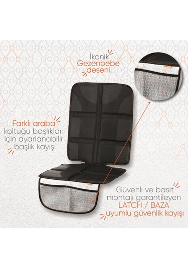 Gezenbebe Kalın Pedli Araba Koltuk  Koruyucu