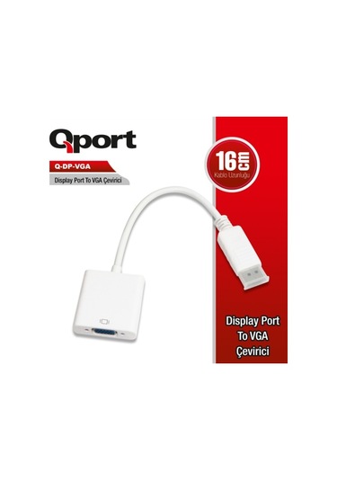 Qport Q-Dp-Vga Dp To Vga Çevirici