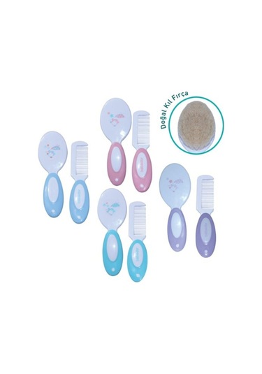 Bebedor Bebek Doğal Saç Fırçası ve Tarak Seti