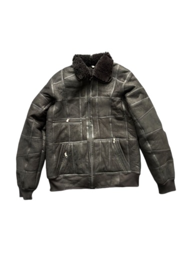 Patchwork Kürk-süet Hakiki Deri Yakalı Biye Ve Triko Detaylı Mont Siyah