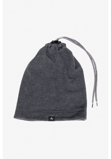 AC&Co / Altınyıldız Classics Erkek Antrasit-melanj Polar Bere Boyunluk Eldiven Set