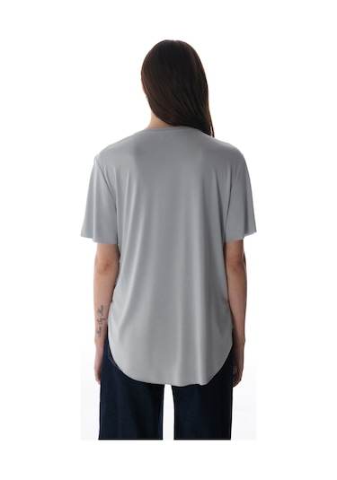 Penti Gri Bisiklet Yaka Oversize  Modal T-Shirt