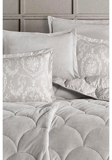 Nordqueen Wellsoft Çift Kişilik Uyku Seti Çift Taraflı Sorti Gri