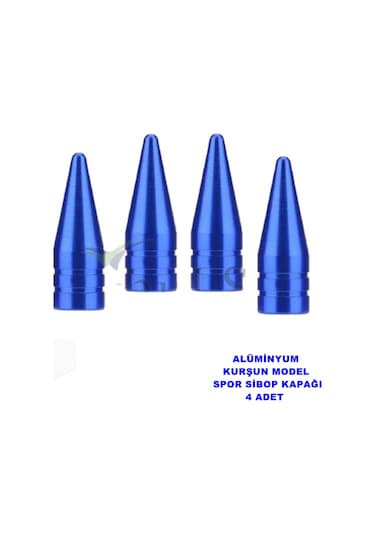 Sibop Kapağı Mavi Renk Kurşun Tip Alüminyum 4 Adet - Point