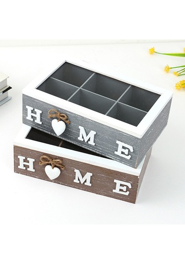 Suntek Çay Poşeti Kutusu Mücevher Mutfak Düzenleyici 2-ızgara 2 Izgara