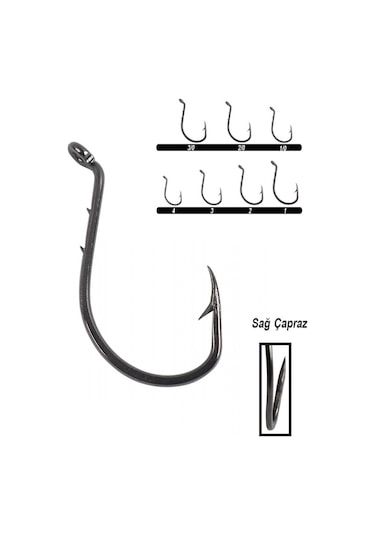 Youvella 1355 92554 100 Lü Kutu Bl.nıckel No:1/0 Olta İğnesi