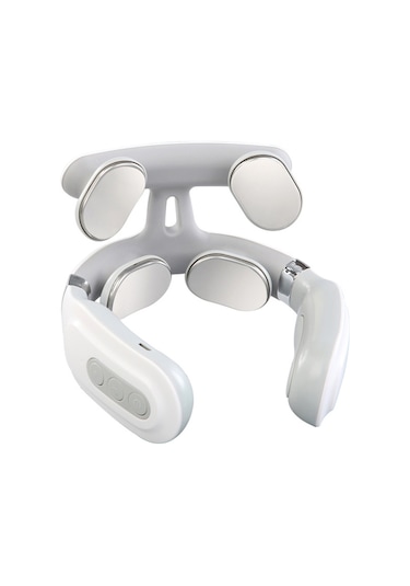 Akıllı Boyun Masaj 4 Başlıklı Usb Isıtmalı Titreşimli Masaj Cihazı Beyaz