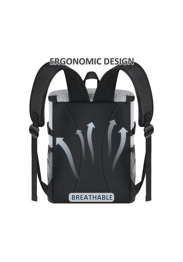 Soğutucu Sırt Çantası 18l Yalıtımlı Sızdırmaz Soğutucu Çanta Erkekler Kadınlar Taşınabilir Gri