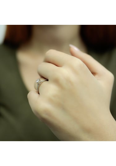 Lova Toplam 0,20 Karat Pırlanta Tektaş Yüzük - 1070048