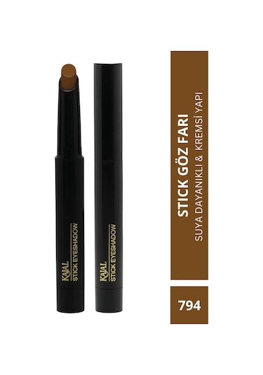 Kajal Suya Dayanıklı Kremsi Yapıya Sahip Kahverengi Stick Göz Farı & Stick Eyeshadow 794 Kahverengi
