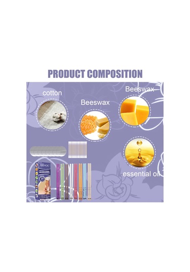 Mufunye Doğal Balmumundan Kulak Mumları, Lenf Dolaşımını Destekler, 16 Parça, 8 Renk Seçeneği