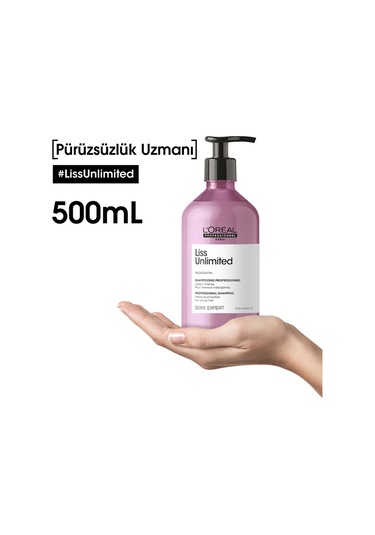 L'Oréal Professionnel Serie Expert Liss Unlimited Elektriklenme Karşıtı Yumuşaklık Veren Şampuan 500 ML