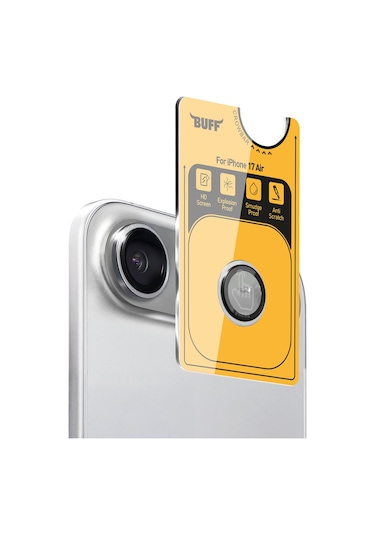 Buff Apple Uyumlu iPhone 17 Air Metal Kamera Lens Koruyucu Silver Gümüş