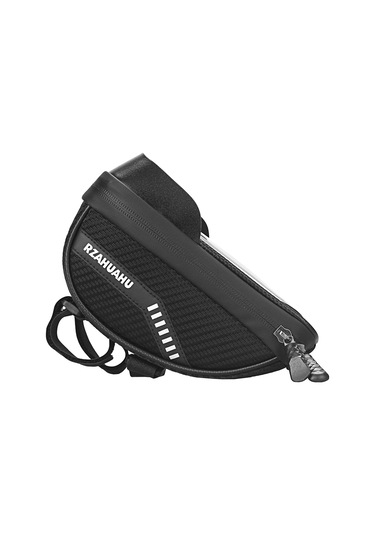 Youtek Bisiklet Ön Çubuk Telefon Çantası, Oxford + Tpu, 7.1" Dokunmatik Pencere, Hava Dayanıklı, Hızlı Kurulum Ya393 Siyah