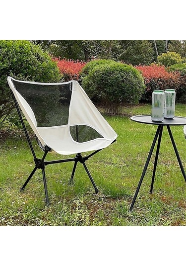 Bloomnest Yeni Çıkarılabilir Katlanır Plaj Ay Sandalyesi, A1145 Altın-siyah, Taşınabilir Balıkçılık Sandalyesi Altın - Siyah
