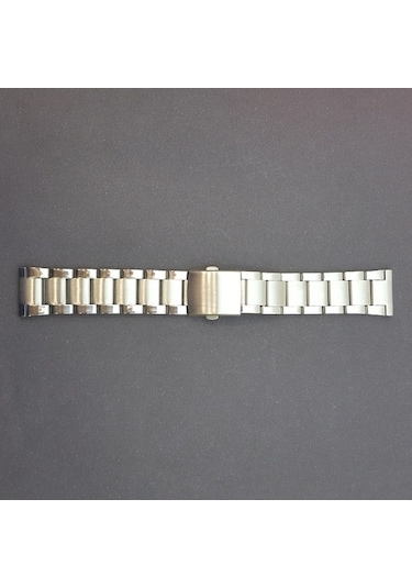 Çelik Metal Kol Saat Kordonu Yandan Basma Anahtarlı 24 Mm (B-02)