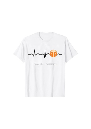 Snapbuy Erkekler Basketbol Kalp Atışı Tshirt Kısa Kollu Moda Grafik Tişört Spor Sevgilisi Hediyesikahverengi Kahverengi