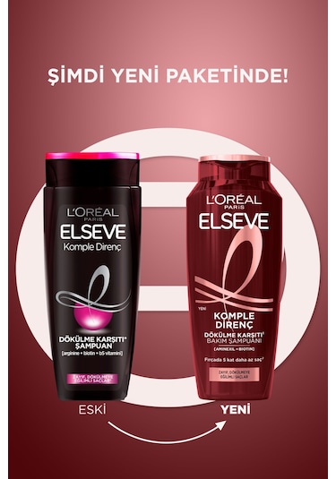 ELSEVE 3'lü L'Oréal Paris Elseve Komple Direnç Dökülme Karşıtı Bakım Şampuanı 400 ml