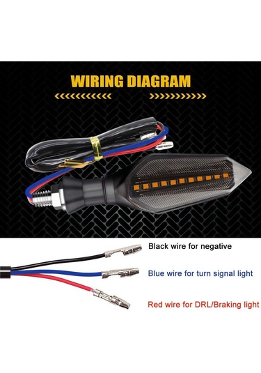Adet 12v Evrensel Motosiklet Dönüş Sinyal Lambası Sinyal Lambası Amber Işıkları Çift Renkli 17 Led Mavi Amber Lamba