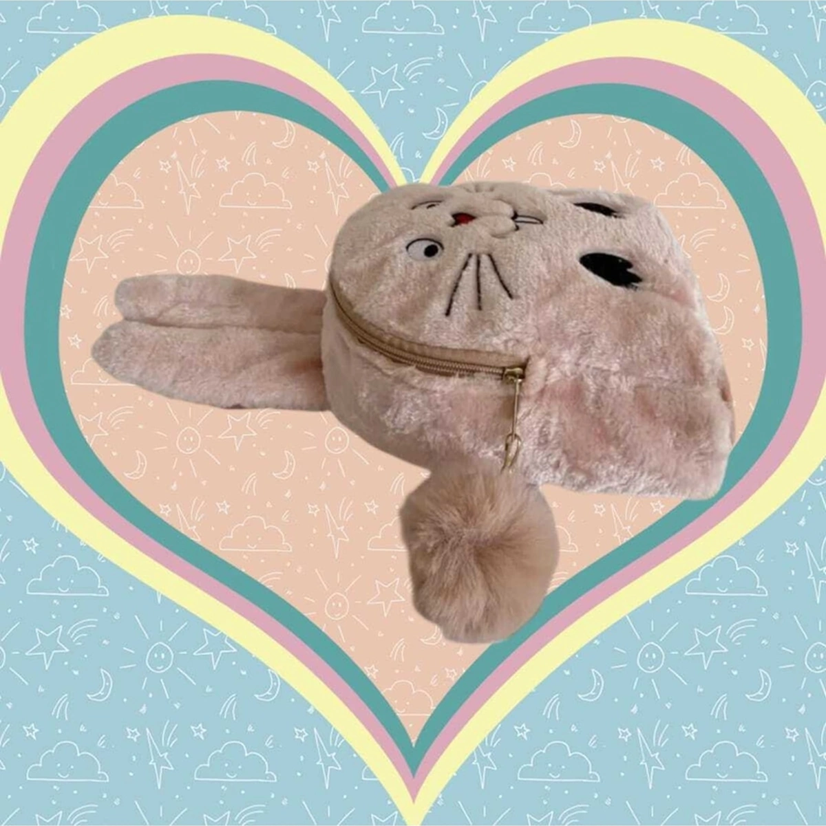 Tezzgelsin Tavşan Peluş Çocuk Sırt Çantası Çocuk Çantası Pembe