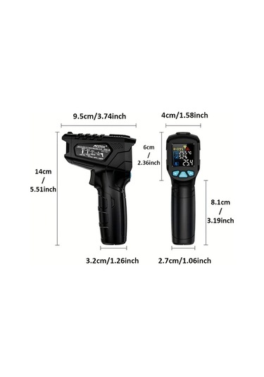 Motion003 Mestek Ir01a Dijital Kızılötesi Termometre Temassız -50 C İla 800 C Lcd Ekran P
