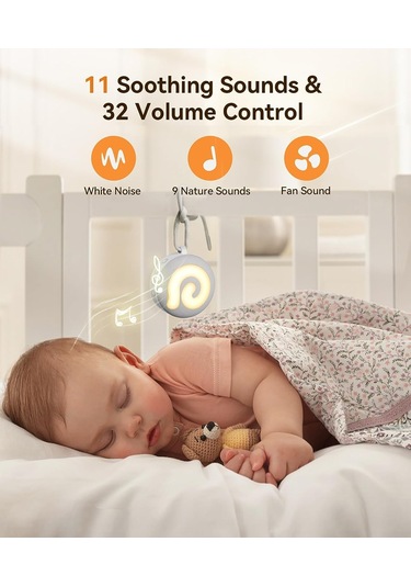 Dreamegg D11 Gece Işığıyla Uyuyan Bebekler İçin Beyaz Gürültü Makinesi