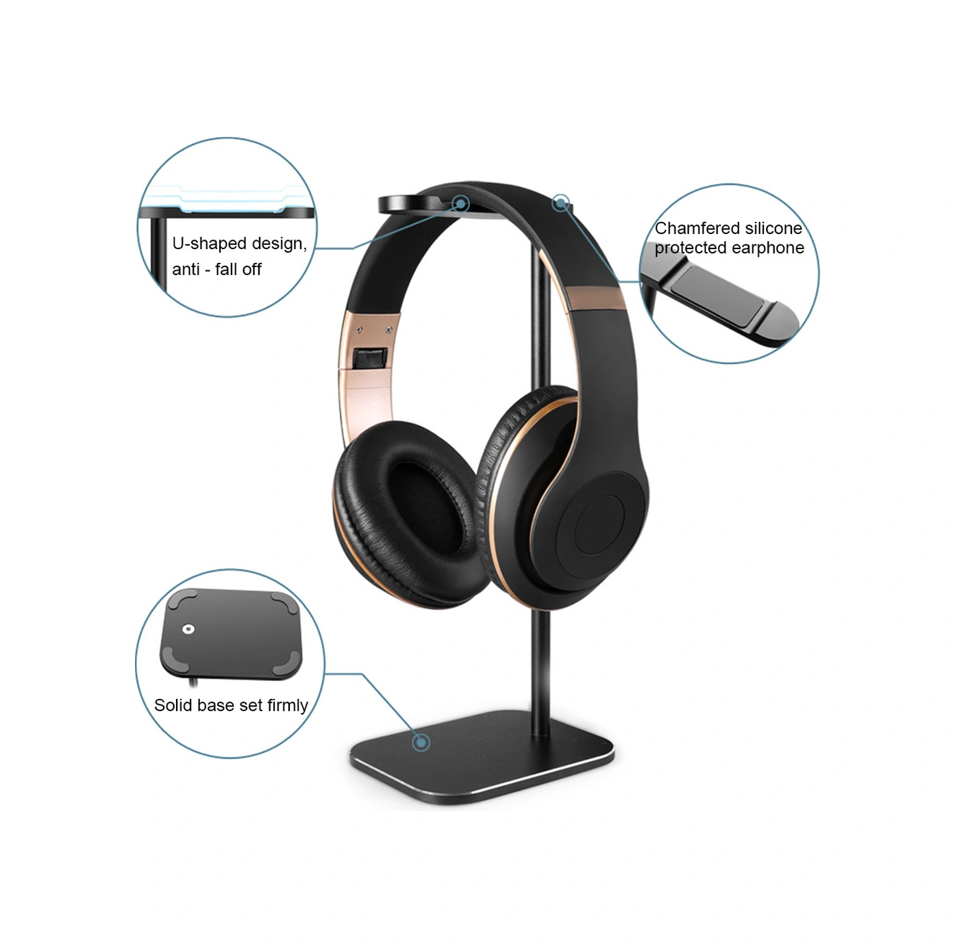 Moveevo Alüminyum Kulaklık Tutucu - Dayanıklı, Kayma Engellici, U-şekilli Tasarım, Ev/ofis/stüdyo Kullanıma Uygun, Pembe Moveevo Alüminyum Kulaklık Tutucu - Dayanıklı, Kayma Engellici, U-şekilli Tasarım, Ev/ofis/stüdyo Kullanıma Uygun, Pembe