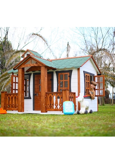Mandu Ahşap Oyun Evi Playhouse Beylerbeyi