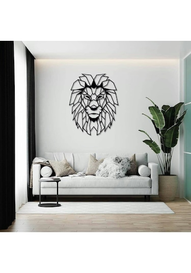 Ivo Aslan Kafası Duvar Dekoru Siyah