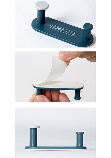 Suntek Kendinden Yapışkanlı Duvar Tuşlar Ofis Koridor Kancası Sarı 4 Adet Çok Renkli