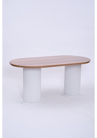 Bohem Boyalı Highgloss Mdf Yemek Masası 90 170 Ceviz