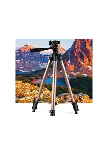 Createtech 110 Cm Alüminyum Tripod, Kamera Ve Telefon Destekli Canlı Akış Standı