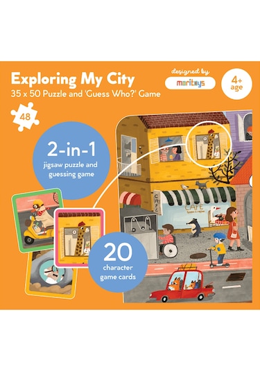 Moritoys Exploring My City - 2in1 Puzzle Ve Bil Bakalım Kim Oyunu