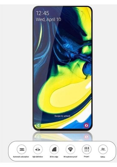 Samsung Galaxy A80-a90 Uyumlu 3d Full Kırılmaz Cam Ekran Koruyucu