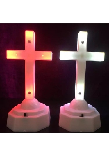 Elektronik Gece Lambası İsa Mesih Kırmızı Yemini Çok Renkli