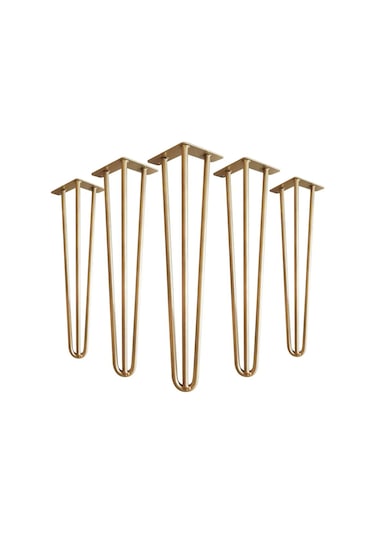 Masa Mobilya Ayakları İçin Metal Altın Gold Firkete Takımı 60 Cm