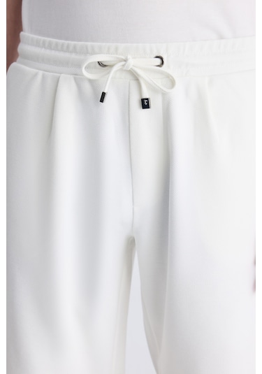 D's Damat Ds Damat Regular Fit Ekru Armürlü Pamuklu Örme Şort 4hc1300100012 E01
