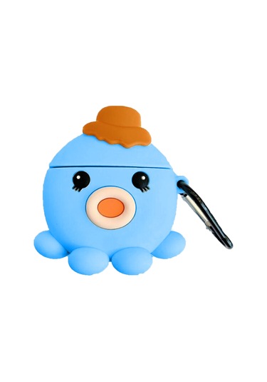 Bipower Airpods 1-2 Kılıf Ahtapot Mavi