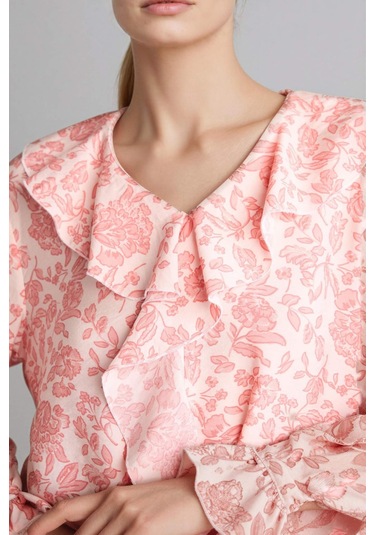 Defacto Desenli Uzun Kollu Bluz G8784ax26smpn111 Pembe-pn111