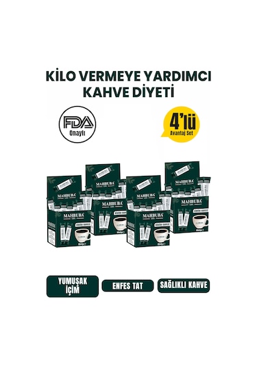 Mahbuba Hindiba Kahvesi Zayıflama Detox Diyet 4'lü 60 x 2 G  