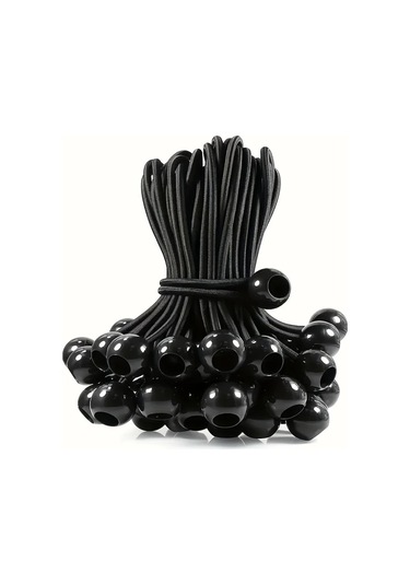 Elmpaly Ağır Hizmet Siyah 30lu Bilyalı Emniyetli Şemsiye Gergi İpi 122lbs Çekme Dayanımı