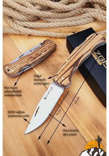 Zeytin Sap Kamp Çakısı Outdoor Piknik Çakısı Bahçe Çakısı Çkx-726 Çok Renkli