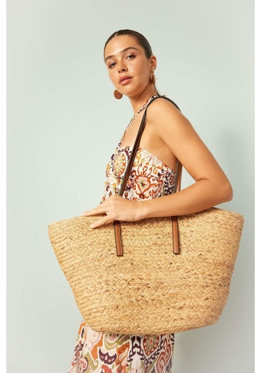 DeFacto Kadın Hasır Omuz Çantası Z4390AZNSBG33 Bej DeFacto Kadın Hasır Omuz Çantası Z4390AZNSBG33 Bej