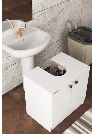 Modelisa Lavabo Altı Dolap, Banyo Dolabı - Mdf Beyaz